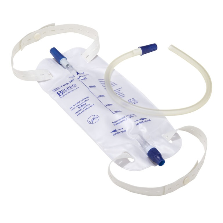 CBELULBT388 Leg Bag With 18" Extension Tube, 1000mL, 25EA/BX