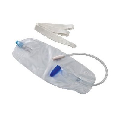 Z3433 Dover Urine Leg Bag, with 12" Extension Tubing, 500mL, 50EA/BX
