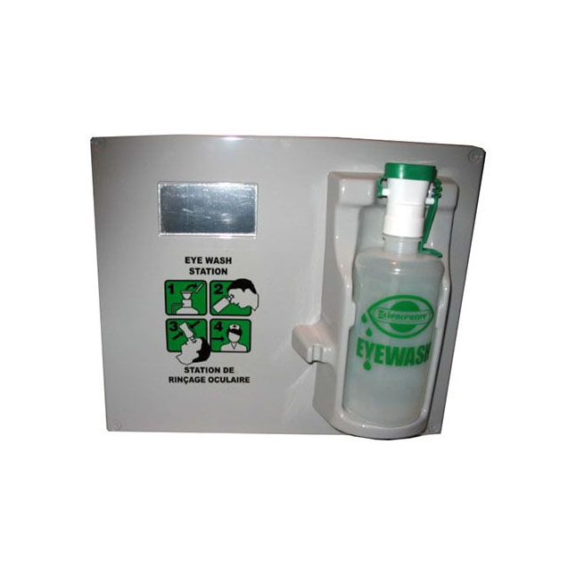 SA04074 Eye Wash Station, Single, W17-1/2" x H14-1/2" 946mL Empty Bottle, 1/EA