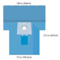 A29442 Cesarean Birth Drape with Dual Layer Anesthesia Screen, 7EA/BX