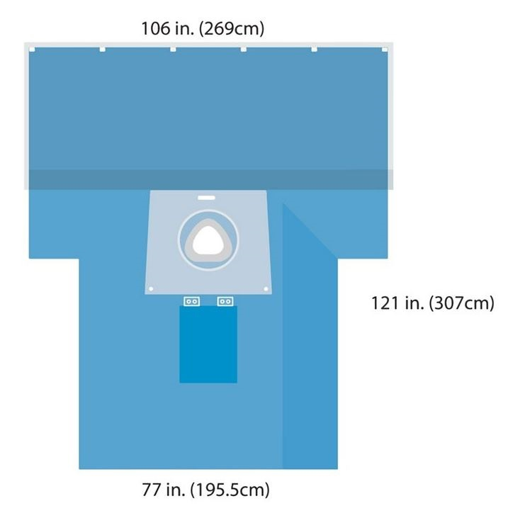 A29442 Cesarean Birth Drape with Dual Layer Anesthesia Screen, 7EA/BX