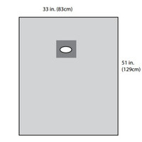 D1030 Aperture Drape, Sterile, 33x51", 10EA/BX