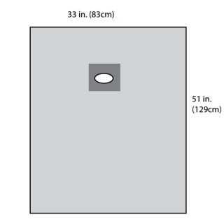 D1030 Aperture Drape, Sterile, 33x51", 10EA/BX