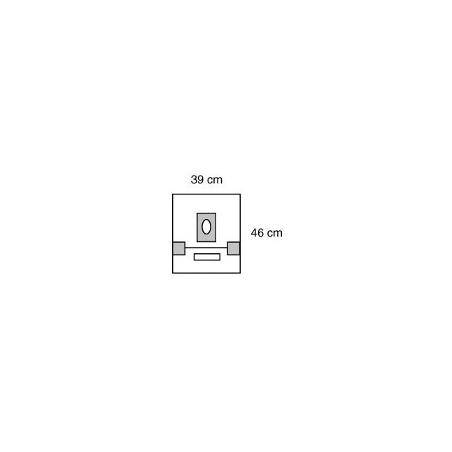 3M1024 Steri-Drape Surgical Drape, Small, W39cm x L46cm, 10cm x 12.5cm Adhesive Area, 10EA/BX