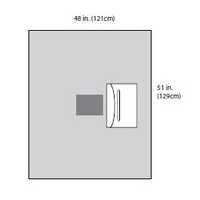 D1061 Ophthalmic Incise Drape, 48x51", 10EA/BX