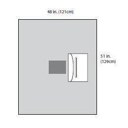 D1061 Ophthalmic Incise Drape, 48x51", 10EA/BX