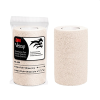 3M1410W-18 3M Vetrap Bandaging Tape, 4", White, 18EA/BX