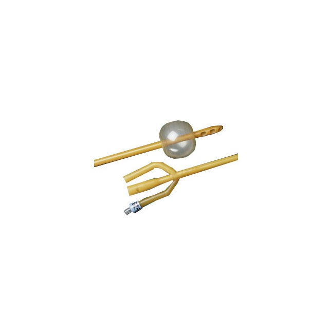 C0167L26 Lubricath Foley Catheter, Latex, 3-Way, 30cc, OD 26Fr, 12EA/BX