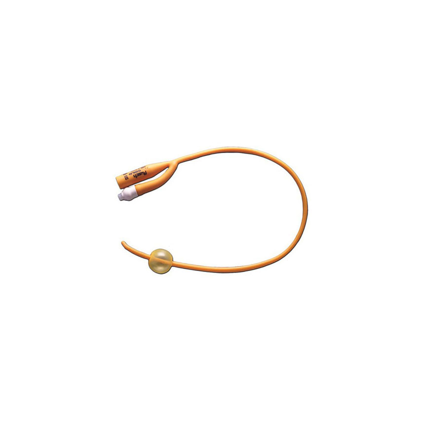 RUS3181-20 pureGOLD Indwelling Catheter, Coude/Tiemann Foley, PTFE Coated, OD 20Fr, 5-15 mL, 10EA/BX