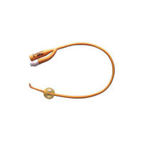 RUS3183-16 pureGOLD Indwelling Catheter, Coude/Tiemann Foley, PTFE Coated, 30cc Balloon, OD 16Fr, Gold, Yellow Tip, 10EA/BX