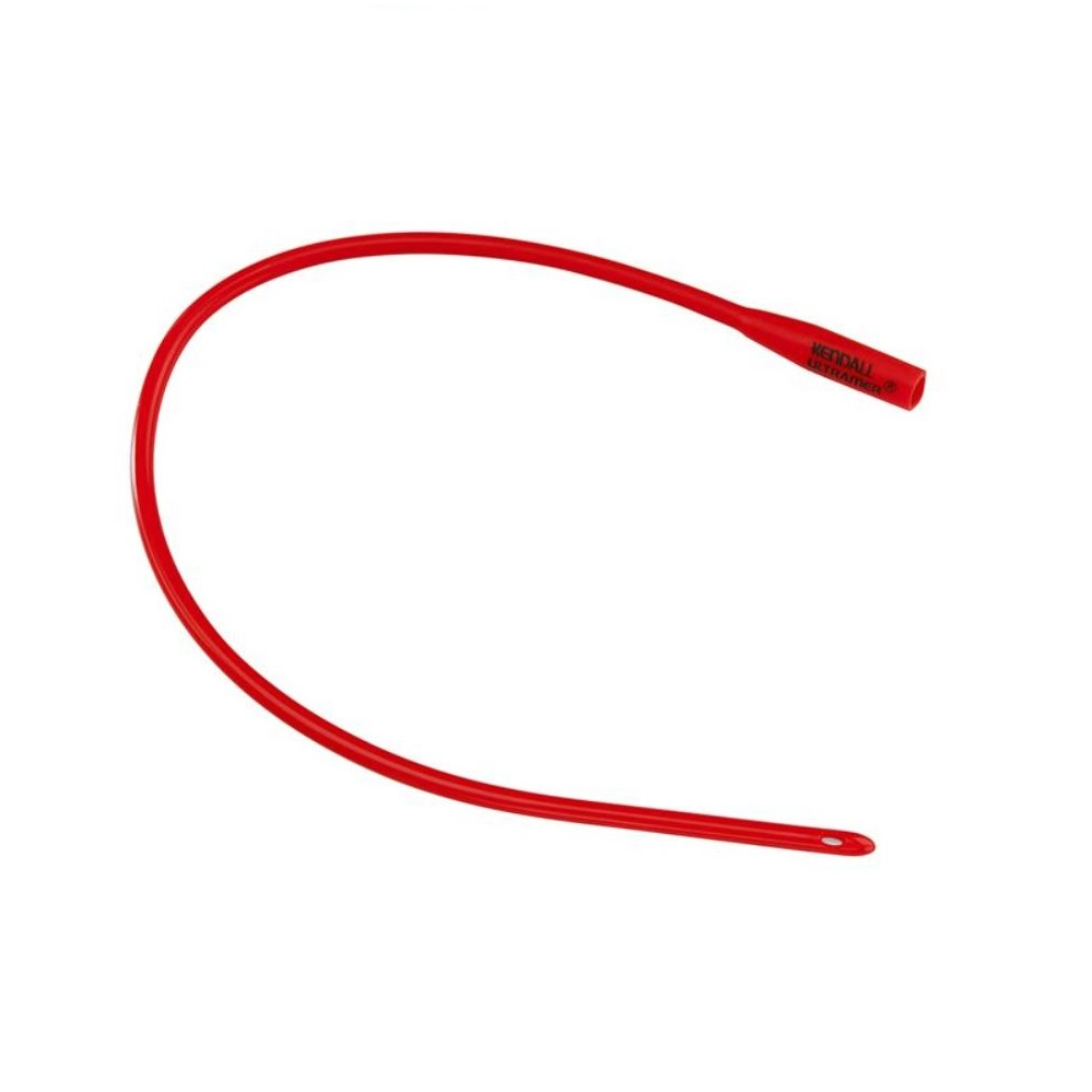 Z8404 Dover Hydrophilic coated Red Rubber Coude Tip Urinary Urethral Catheter, 16 Fr, 12EA/BX
