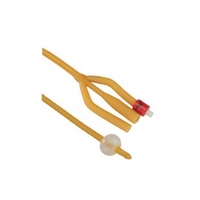 Z2824 Dover, Latex Foley Catheter, Hydrogel Coating, 3-Way, 24 Fr, 30cc, 12EA/BX