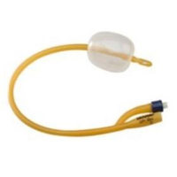 Z1616C Dover Silicone Elastomer Coated Latex Foley Catheters, 5 cc, 2-Way, Coudé Tip, Hydrogel, 16Fr, 12EA/BX