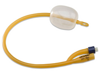 Z1420C Dover Silicone Elastomer Coated Latex Foley Catheters, 30 cc, 2-Way, Coudé Tip, Hydrogel, 20Fr, 12EA/BX