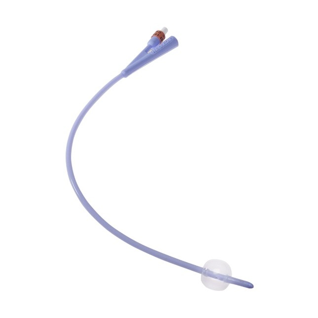 Z20520CW Dover 2-Way Foley Silicone Coude Tip Urethral Urinary Catheter, 20 Fr, 1/EA