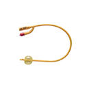 RUS180705160 Gold Silicone Coated Latex 2-Way Foley Catheter, OD 16fr, Yellow Tip, 10EA/BX