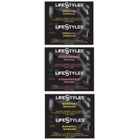 AN6800 Pamco Distributing Inc. LIFESTYLES Latex Condoms, Assorted Flavors, 144EA/BX