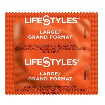 AN0035 LifeStyles Condoms, Large lubricated, 144EA/BX