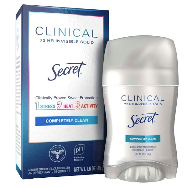 3700-0883514 Secret Clinical Strength Invisible Solid Antiperspirant and Deodorant, 45g, 1/EA