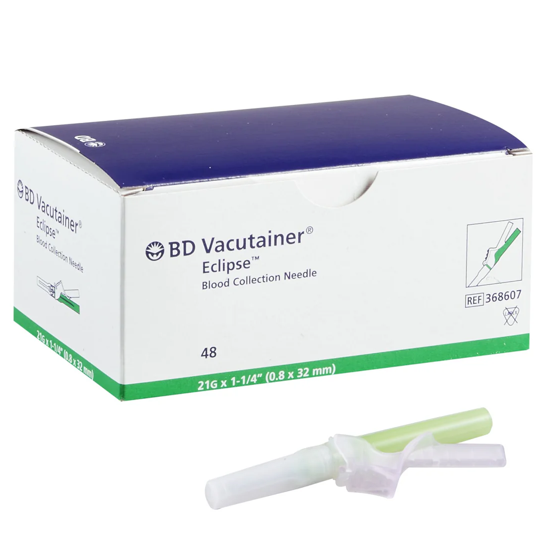 BD368607 Vacutainer Eclipse Blood Collection Needle, 21GA, 48EA/BX