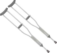 CA901AD Crutch, Axillary Style, Adjustable, 62" - 70", 1/PAIR