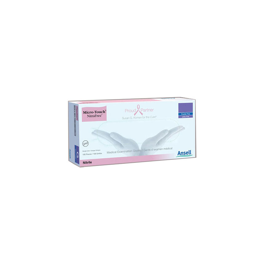 Micro-Touch NitraFree Examination Glove, Nitrile, Pink 100EA/BX