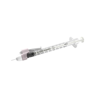 BD305930 - SafetyGlide Insulin Syringe with Permanently Attached Needle, 1mL, 29GA x 1/2" 100EA/BX