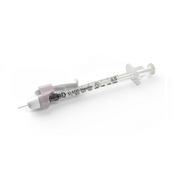 BD305932 - SafetyGlide Insulin Syringe with Permanently Attached Needle, 1/2mL, 29GA x 1/2" 100EA/BX