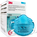 3M1860 Particulate Respirator and Surgical Mask, N95, Cone-Moulded, Teal, Regular, 20EA/BX
