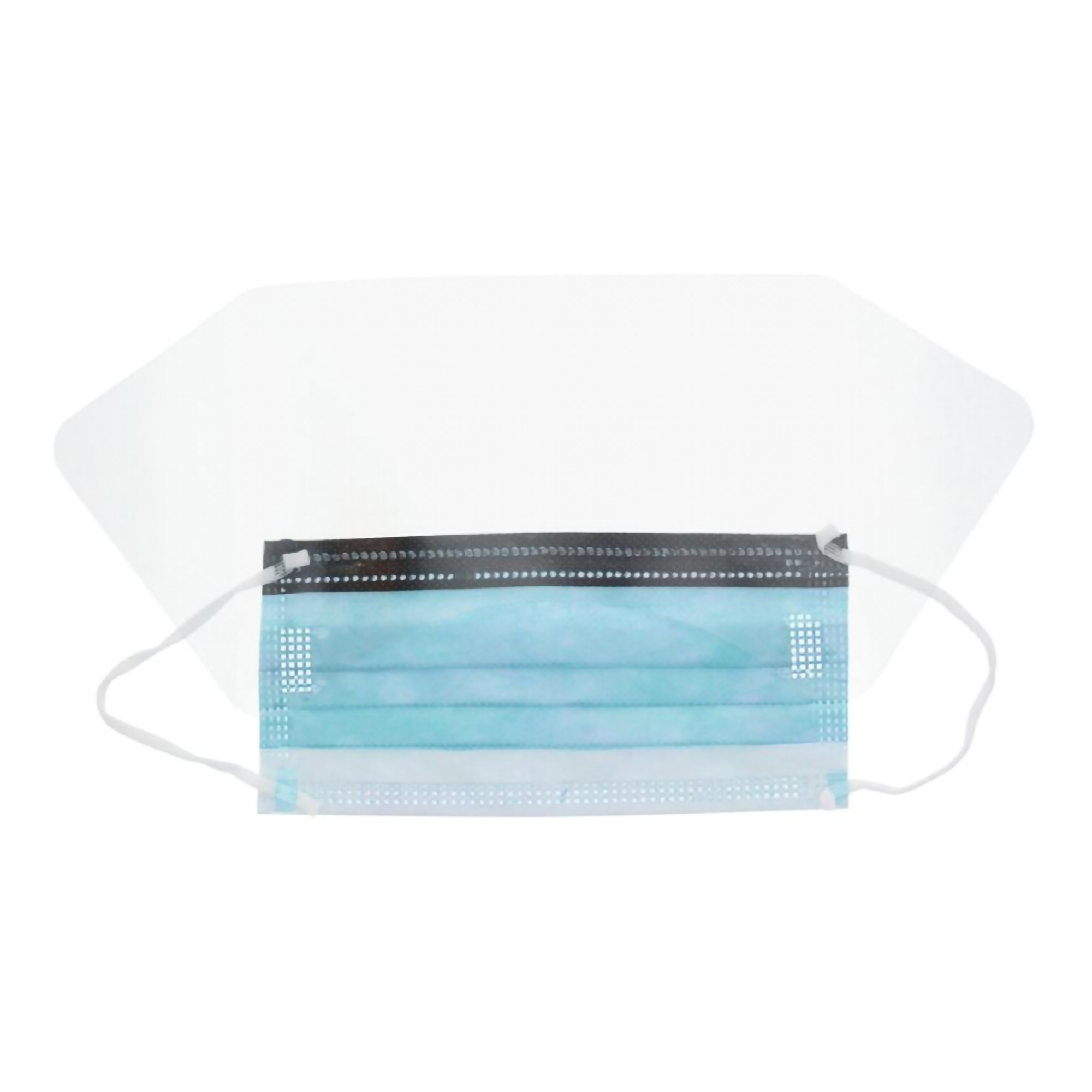 AT74631 - Cardinal Health ASTM Level 3 Procedure Mask with Eyeshield, Earloop, with Blue Fog-Free Foam Strip, 25EA/BX