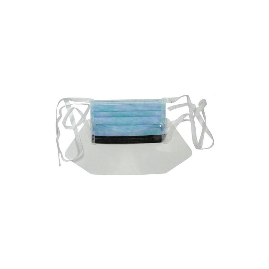 AT74635 - Insta-Gard Surgical Mask, Vertical Tie, with Eye Shield, 25EA/BX