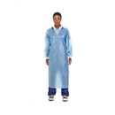 A4211PG - Isolation Protective Gown, Over-the-Head, Poly-Coated, Thumbhook, AAMI Level 4, Blue, 100EA/CA