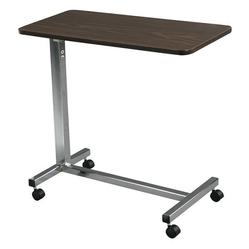 DRV13067 Non-Tilt Overbed Table Silvervein Finish 28"-45" Height 1/EA
