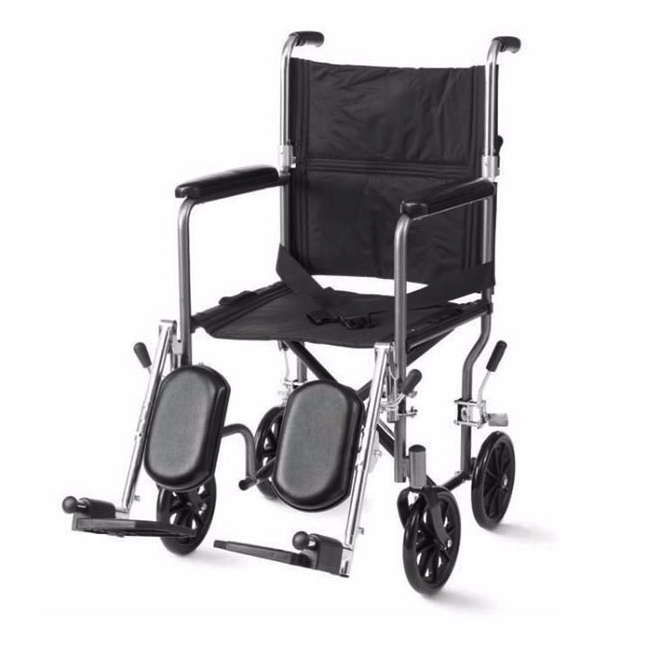 CWT0004PEL - Cardinal Health Transport Chair, Elevating Leg Rest, Full Length Armrest 1/EA