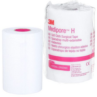 3M2864S-4U Medipore H Surgical Tape, Soft Cloth, 4" x 2yd, 24EA/BX