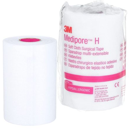 3M2864S-4U Medipore H Surgical Tape, Soft Cloth, 4" x 2yd, 24EA/BX