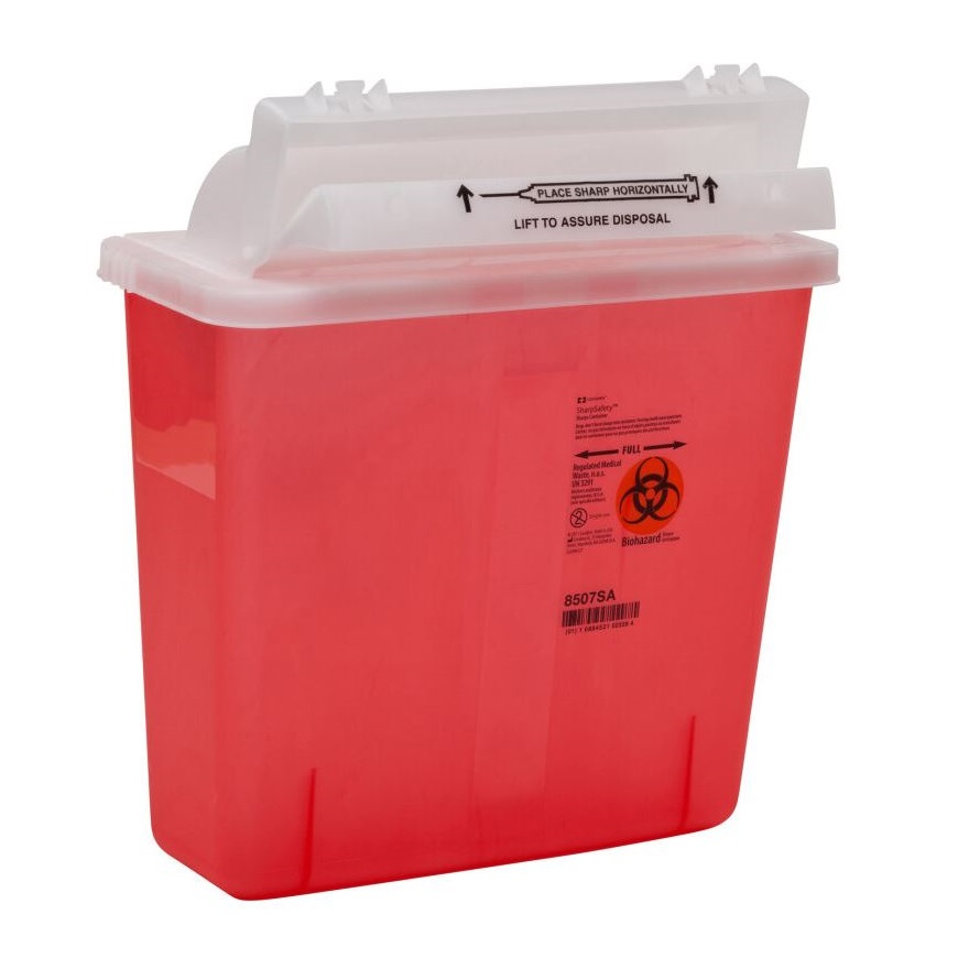 Z8507SA SharpSafety In Room Sharps Container, Red, 5QT 1/EA
