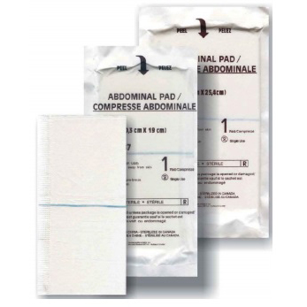 AMDA7081 Sterile Abdominal Pad, 8" x 10" 24EA/BX