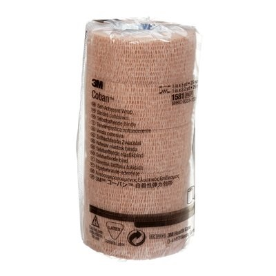 3M1581 Coban Self-Adherent Wrap, 1" x 5yd, 5EA/PK