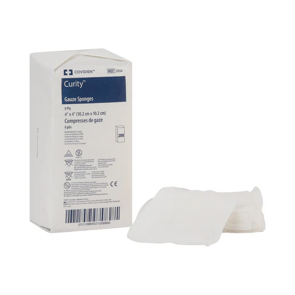Z2187 Curity Premium Woven Gauze Sponge, 8-Ply, 4" x 4" 50EA/PK