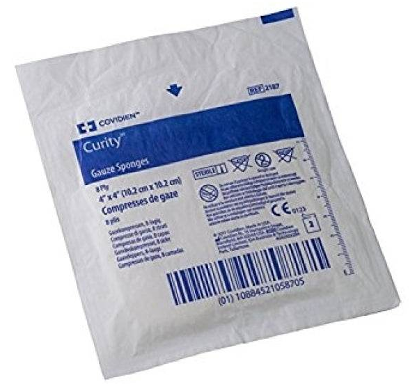 Z3968 Curity Premium Woven Gauze Sponge, 8-Ply, 4" x 4" 100EA/TY