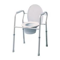 7103A-4 - Stationary Commode 3-in-1 with Armrest 300lb Capacity 1/EA [DISCONTINUED: Use DRV11101W-2]