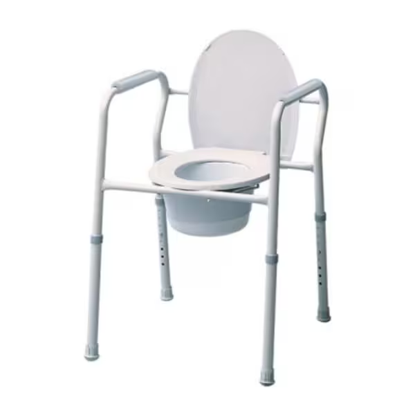 7103A-4 - Stationary Commode 3-in-1 with Armrest 300lb Capacity 1/EA [DISCONTINUED: Use DRV11101W-2]