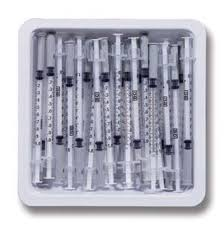 BD305951 - BD SafetyGlide Needle Allergy Syringe with Permanently Attached, 1mL, 26GA x 3/8" 25EA/PK [DISCONTINUED]