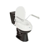INV1535001 - 4" Toilet Seat Raiser, With Armrests and Lid, 14" x 15", 330lbs, 1EA/BX [DISCONTINUED]