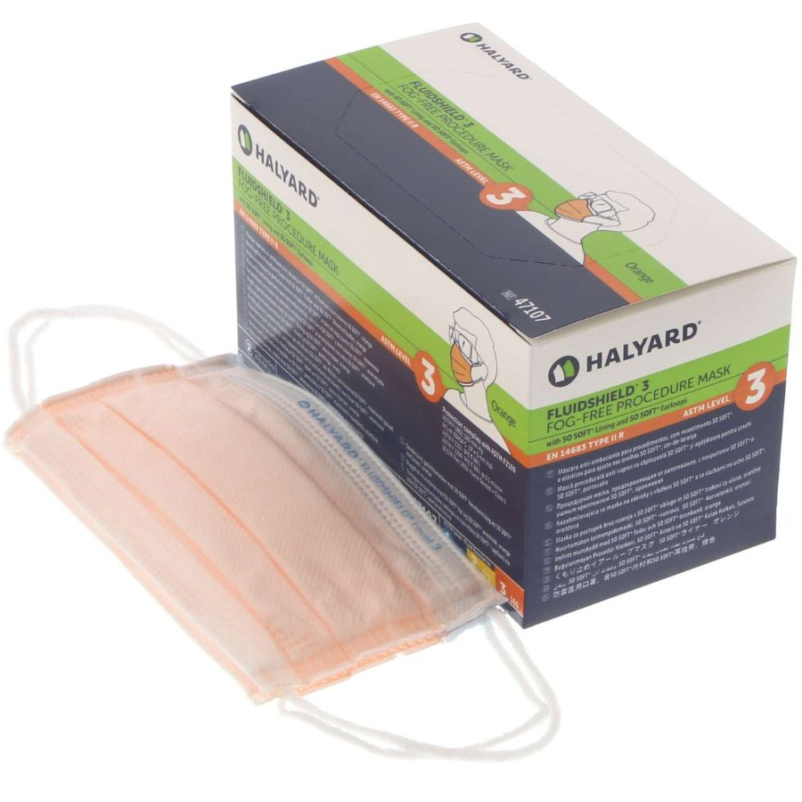 KC47095 O&M Halyard Procedure Mask, Pleat Style, Protective Three Layers, with Earloop, Pink 50EA/BX [DISCONTINUED: Use KC4117]