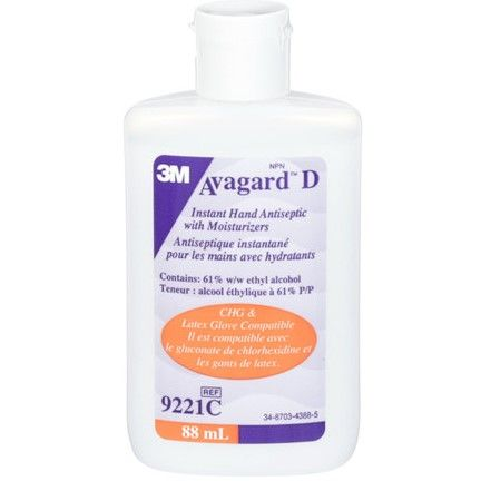 3M9221C Avagard D Instant Hand Antiseptic, 88ml, 48EA/CA [DISCONTINUED: Use 3M9222C]