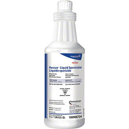 100906724 - Diversey Accel Rescue Liquid Sporicidal Disinfectant Cleaner, 1L, 1/EA [DISCONTINUED: Use VRX-11101]