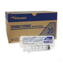 TC-SS-20ES2 Terumo Hypodermic Syringe without Needle, Eccentric Luer, 20cc, 50EA/BX