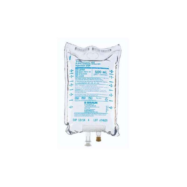 BBL6101 Dextrose and Sodium Chloride Injection USP, Adult/Pediatric, 500mL, 24EA/CA